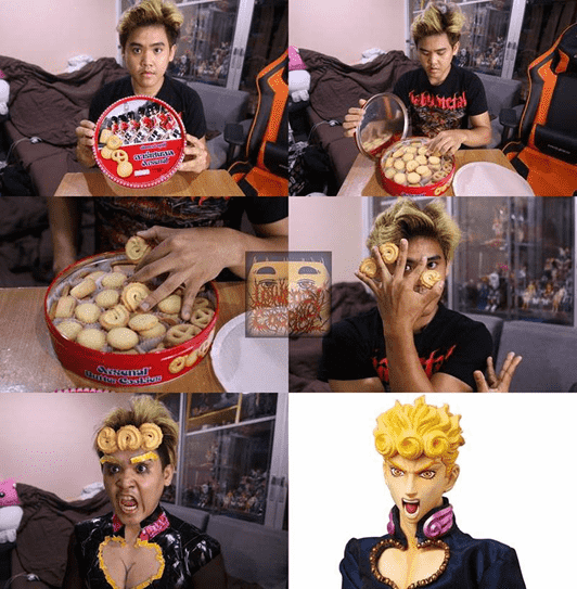 只要发型像了,基本还原度就有了阿布德尔还能一人同时cos两个角色浑身