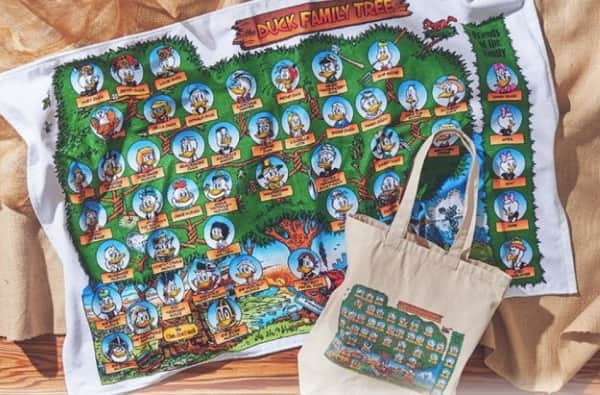 「85th」字样的生日限定版,另外娃娃还举着「唐老鸭家族树」小旗帜