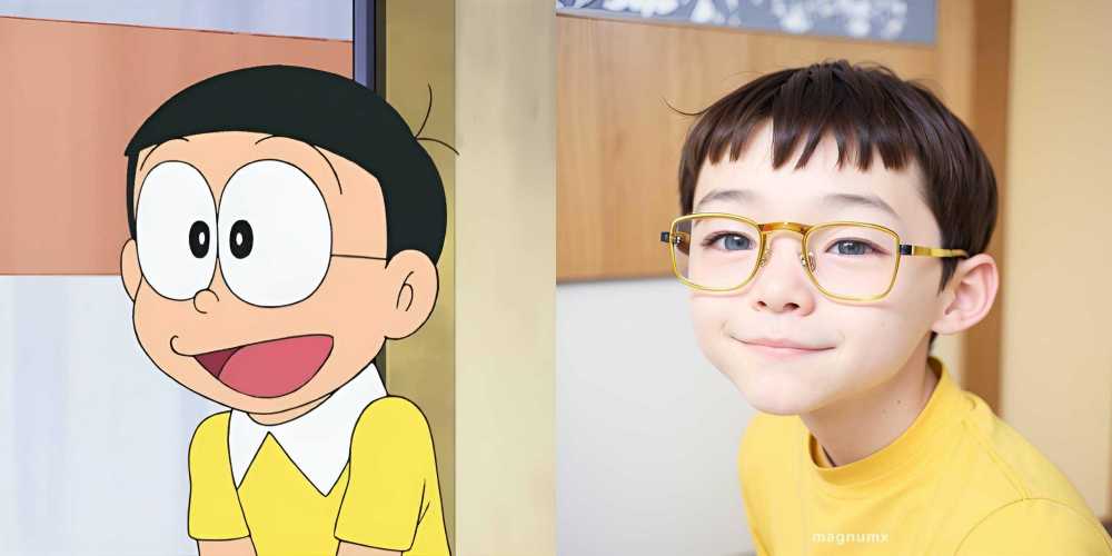 《哆啦a梦》5角色ai真人化! - 哆咗看点 - 任意门日淘
